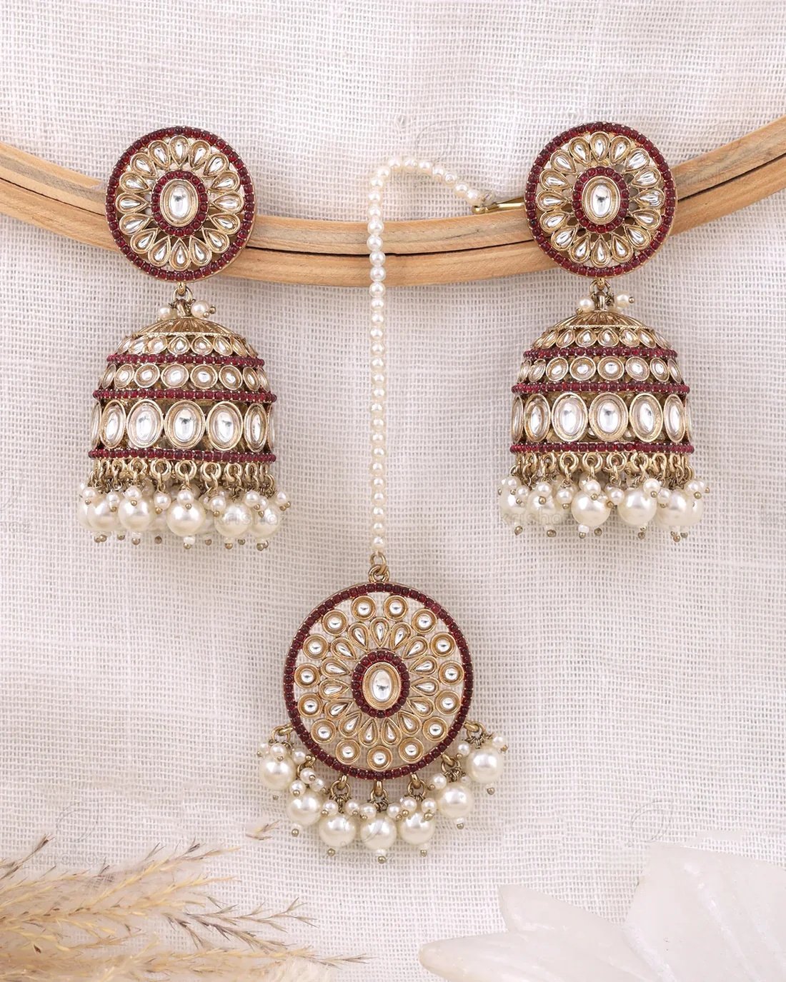 anabia pakistani kundan jhumki earrings with mangtika anabia pakistani kundan jhumki earrings with mangtika