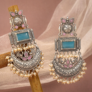 noor peacock dangler earrings