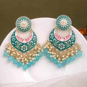 pranjal kundan dangler earrings