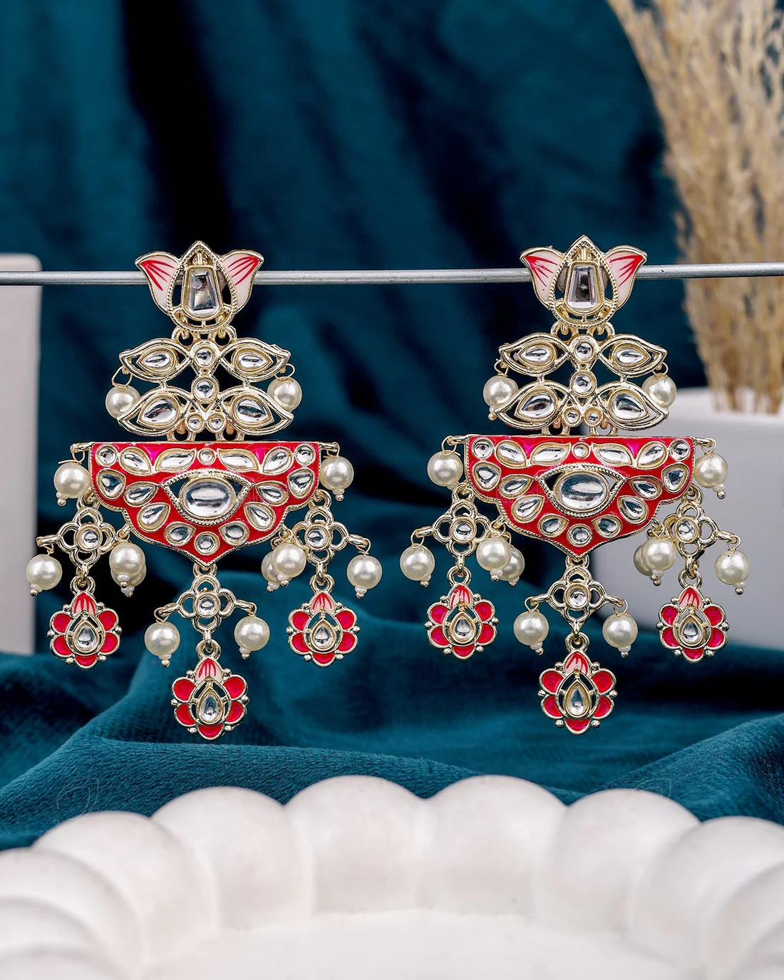vishita kundan dangler earrings vishita kundan dangler earrings