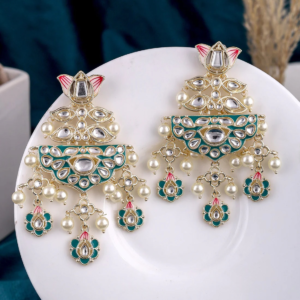 vishita kundan dangler earrings