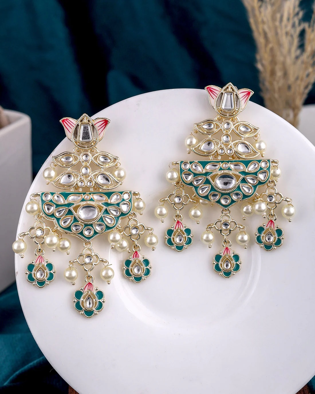 vishita kundan dangler earrings vishita kundan dangler earrings