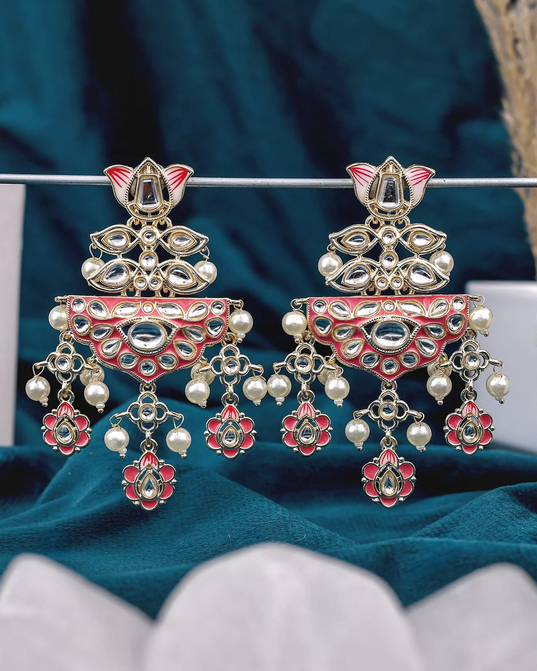 vishita kundan dangler earrings vishita kundan dangler earrings